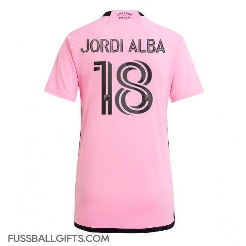 Inter Miami Jordi Alba #18 Fußballbekleidung Heimtrikot Damen 2024-25 Kurzarm